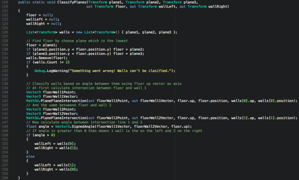 Corner and surface detection in AR Part 3 – The Knights of Unity