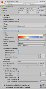 High Definition Render Pipeline Use Color Temperature